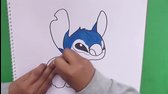 Como dibujar y pintar a Stitch (Lilo y Stitch)   How to draw and paint Stitch mp4