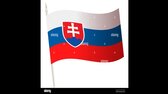 Slovania vector de bandera de la agitada en un asta de bandera la bandera nacional de eslovaquia simbolo de color aislado en blanco Ľudové spravodajstvo (1) jpg