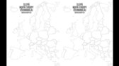 Cernobila slepa mapa Evropy tisk jpg